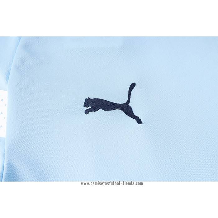 Chandal del Manchester City 2022 2023 Manga Corta Azul - Pantalon Corto